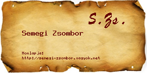 Semegi Zsombor névjegykártya