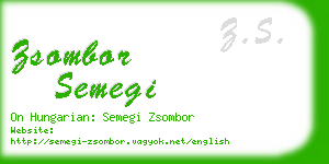 zsombor semegi business card